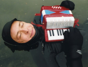 Gary Sredzienski, creek man, accordion warrior